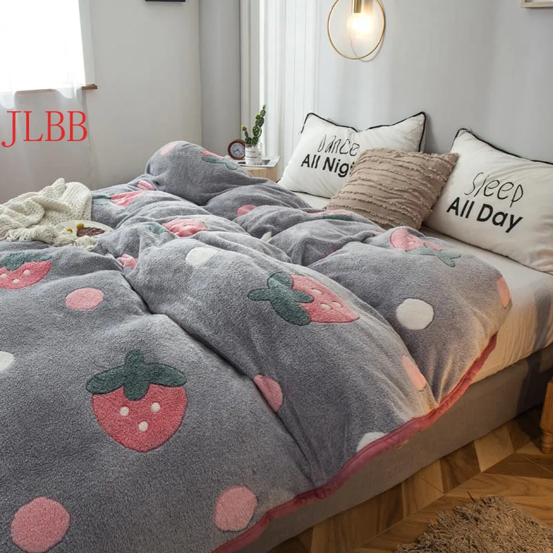 

2020 winter snowflake duvet cover throw blanket milk fleece bed cover home textile flannle velvet throw blanket pastoral style