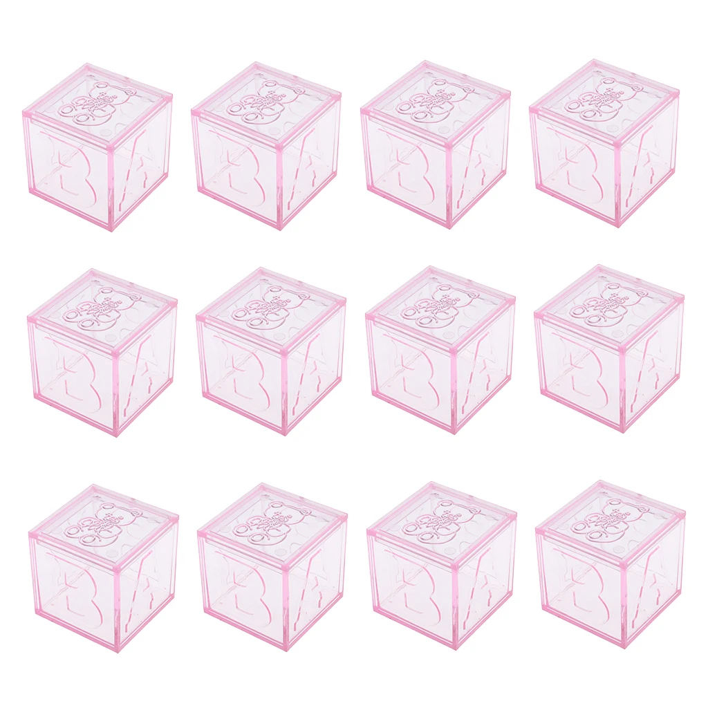 Набор из 12 милых квадратных медвежат детские блоки буфет пластиковые коробки для