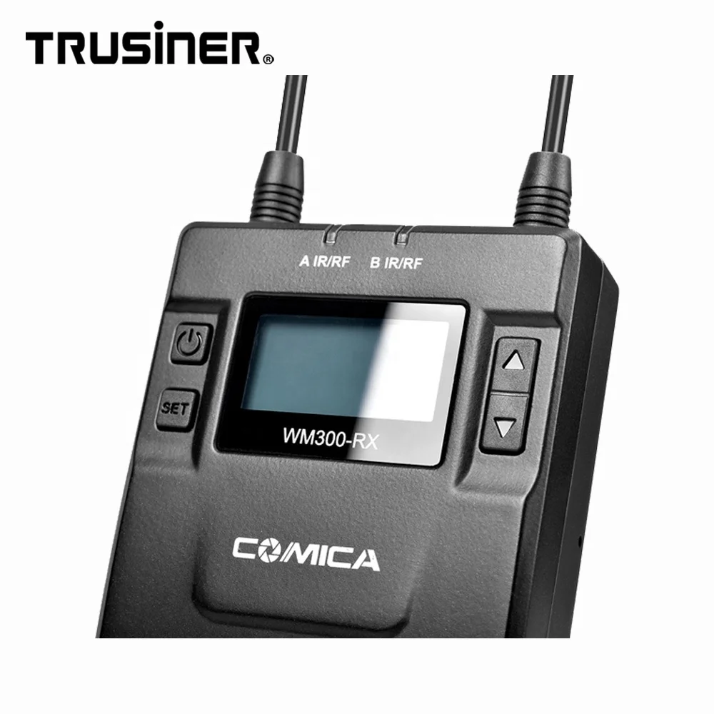 

COMICA CVM-WM300(B) UHF 96-Channels Metal Wireless Microphone with Dual-transmitters and One Receiver for DSLR & Camcorder Video