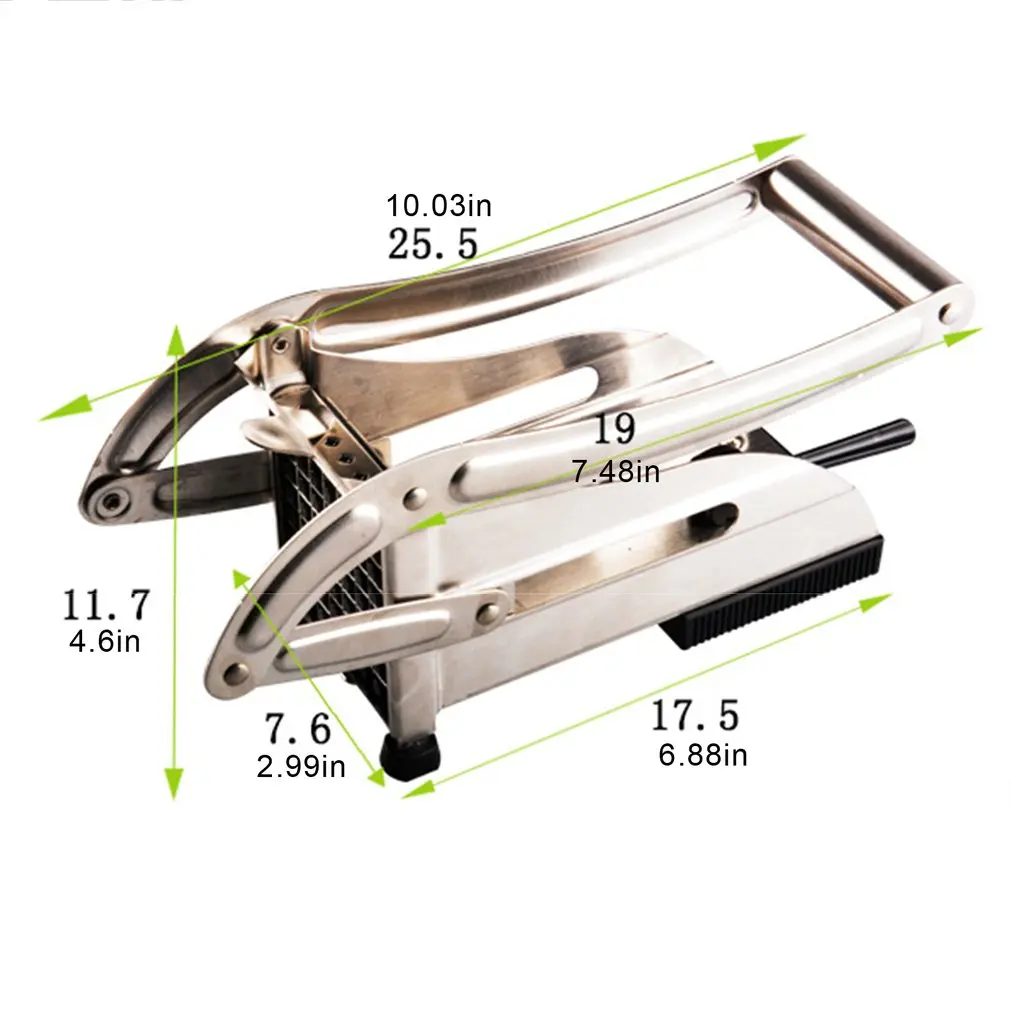 

Stainless Steel Cutting Machine Potato Cutter Kitchen Cutting Fries Tool Home Potato Slicer Cucumber Fry Potato Cutting Machine