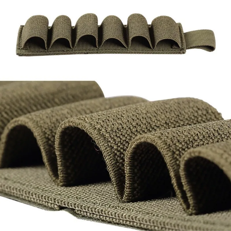 

Tactical Hunting Holster 6 Rounds Gun Shell Holder Shotshell Insert Card Strip with Adhesive Back for 12 Gauge Pouch Bag