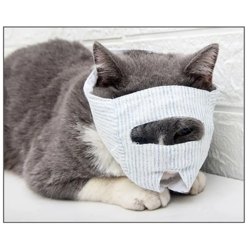 Маска для домашних животных маска кошек против укусов лизней лекарств дышащие
