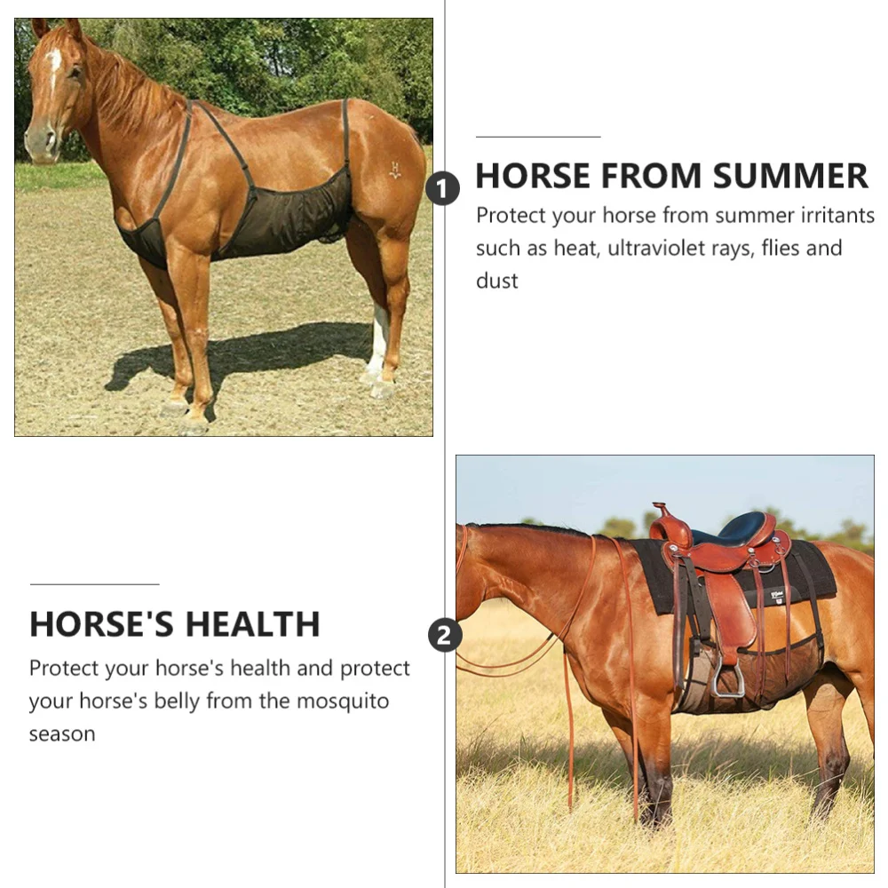 

Adult Horse Fly Sheet Breathable Mesh Bellyband Adjustable Net