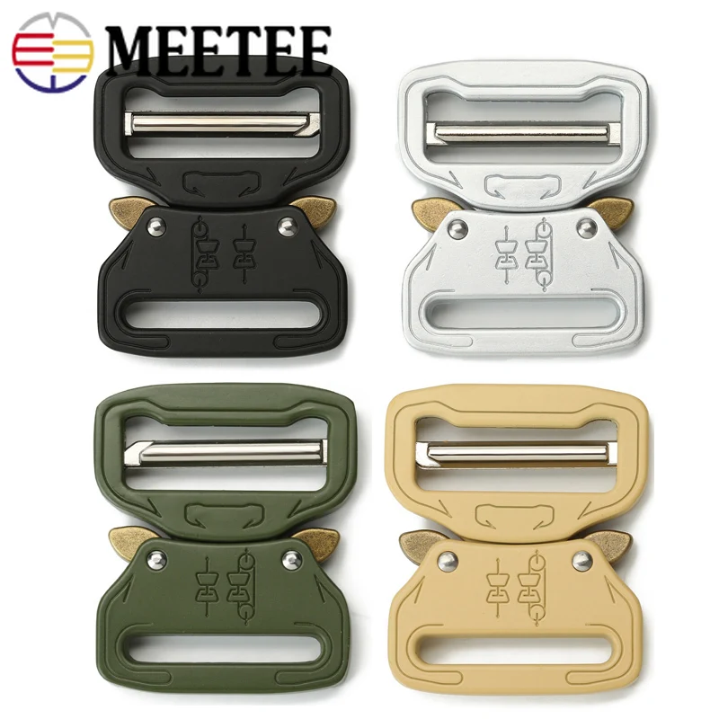 Meetee 1/2/5pcs ID39mm Belt Release Buckle for Outdoor Backpack Waist Bands Climbing Sew DIY Crafts Hardware Accessory YK204