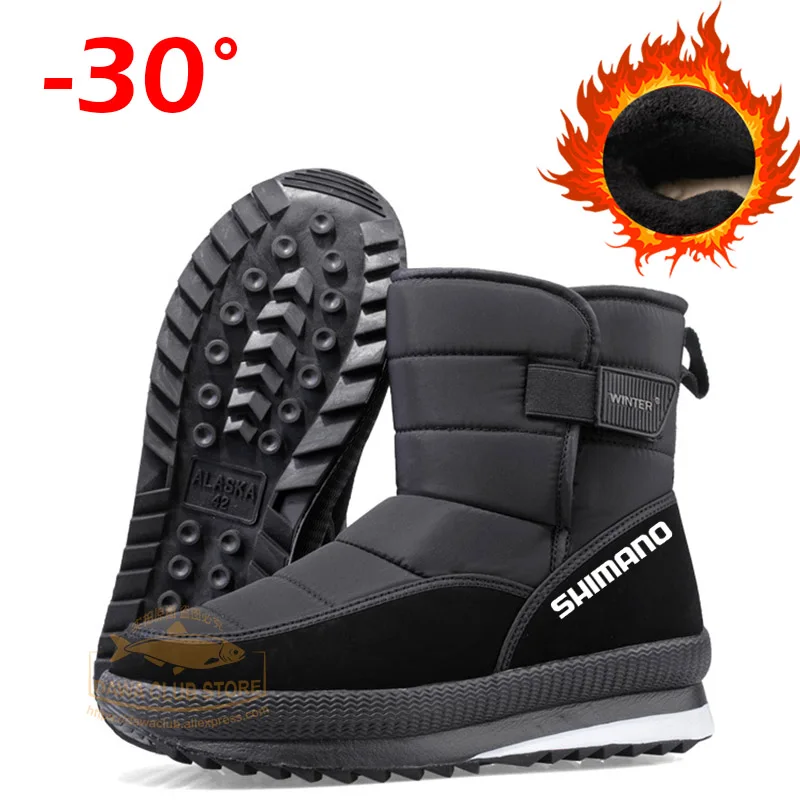 

2022 New winter SHIMANO thick warm fishing cotton shoes winter leisure plus velvet snow boots hiking warm shoes fishing shoes
