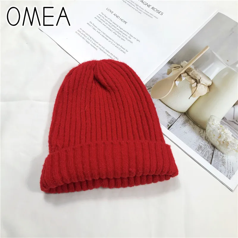 Кашемировые зимние шапки шерстяная шапка теплая мягкая однотонная вязаная