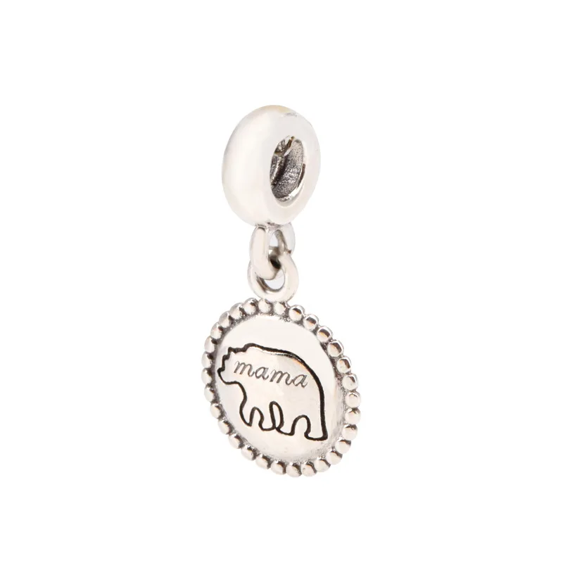 

Authentic 925 Sterling Silver Charm Creative Mother Polar Bear Accessories Fit Pandora Women Bracelet & Necklace Diy Jewelry