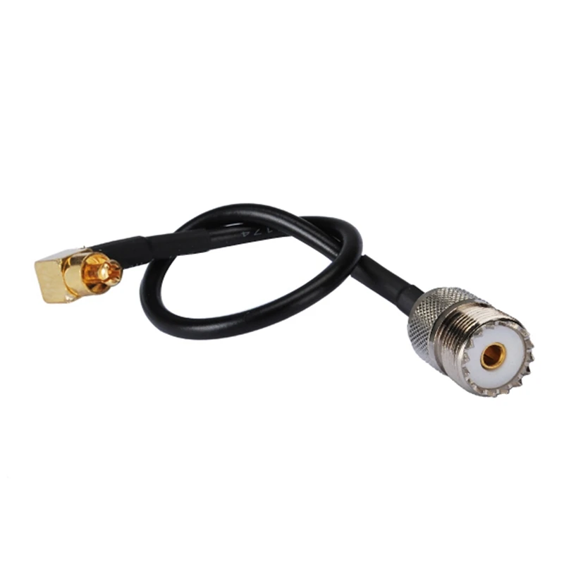 Superbat UHF Female to MC-Card Male Right Angle Pigtail Cable RG174 15cm RF Coaxial Cable