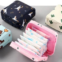 waterproof tampon storage bag cute sanitary pad pouches portable makeup lipstick key earphone data cables organizer