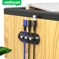 vothoon cable organizer silicone magnetic cable plug portable storage box winder flexible cable management clips