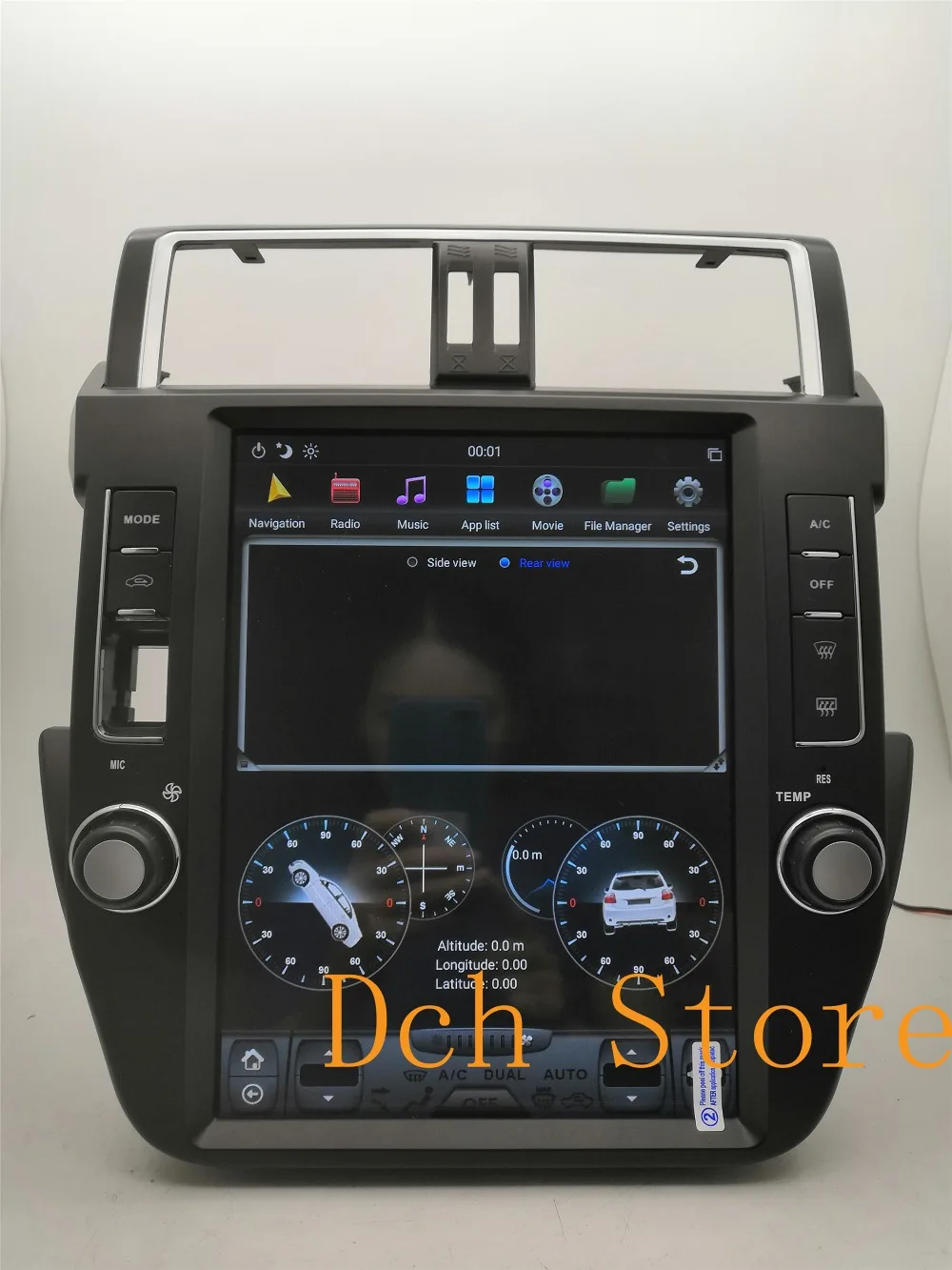 12,1 ''радио tesla стиль Android 8,1 автомобильный DVD gps навигатор для Toyota Land Cruiser Prado PX6 CARPLAY