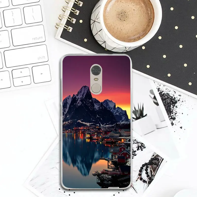 Красивый Lofoten пейзаж для Xiaomi mi Red Note 3S 4 4X 4A 5 5S 5A 6 8 A1 Pro Plus Max 3 Сумки силиконовый