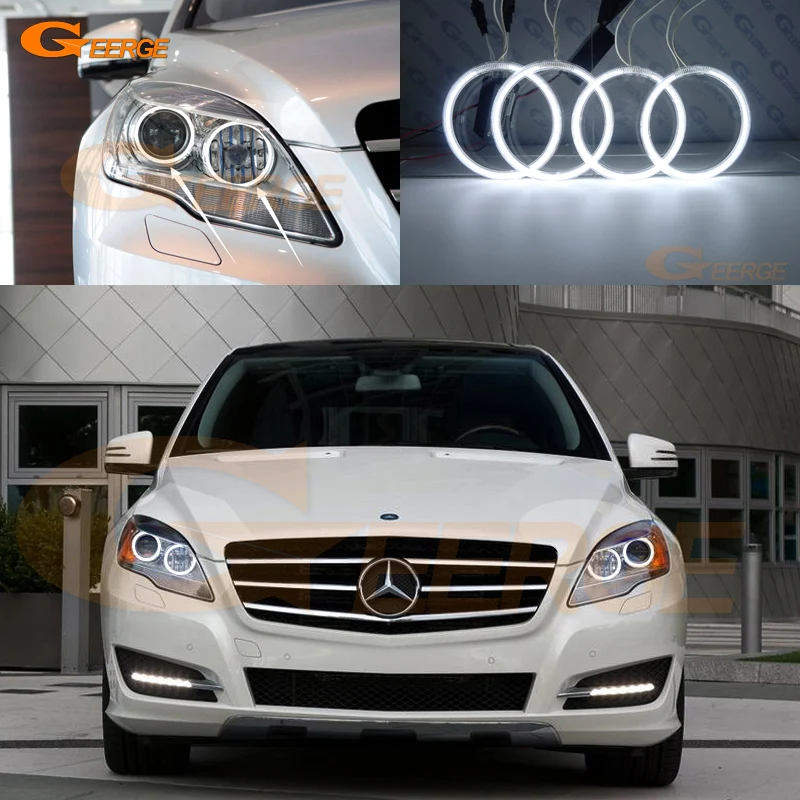Отличные ультра яркие CCFL ангельские глазки набор halo Кольца для Mercedes Benz R Class W251 2010