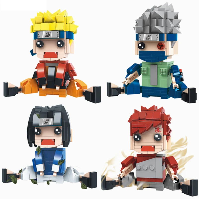 4 шт./компл. мультяшный супергерой Узумаки и Хатаке Какаси Учиха строительные