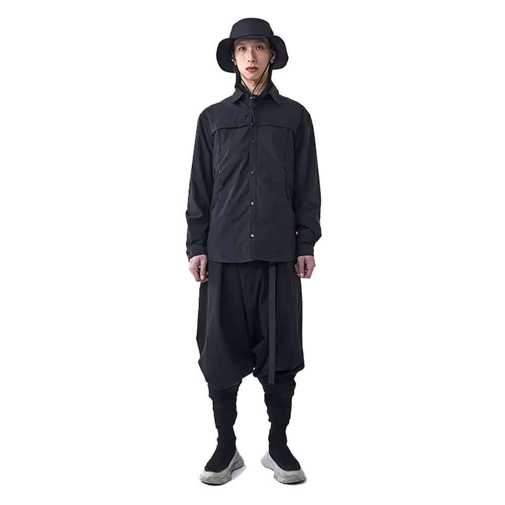 PUPIL TRAVEL Techwear Urban Cargo Shirt  Hip Hop Style Punk Fashion
