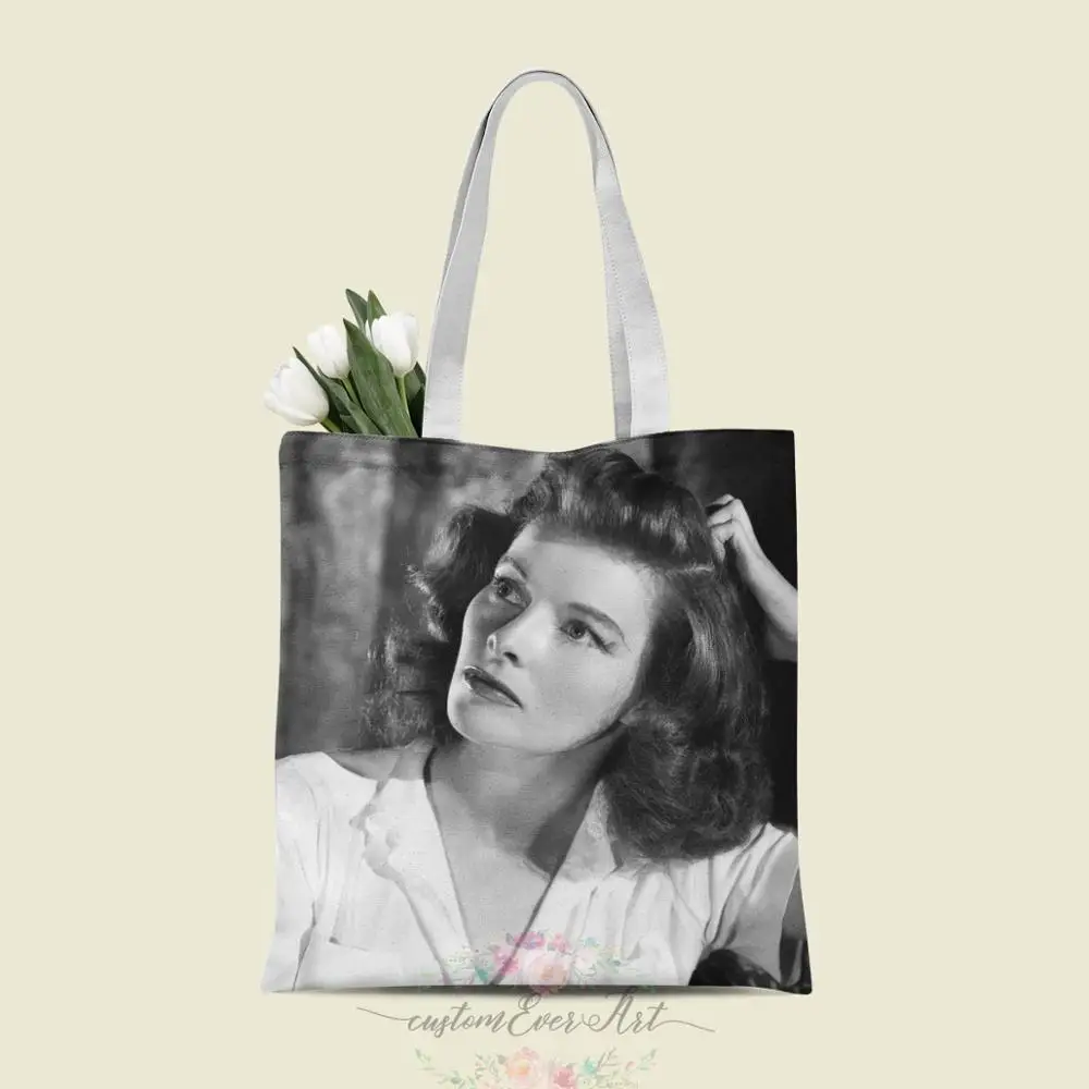 Сумка тоут Katharine Hepburn на заказ холщовые сумки шопперы для женщин учителя день