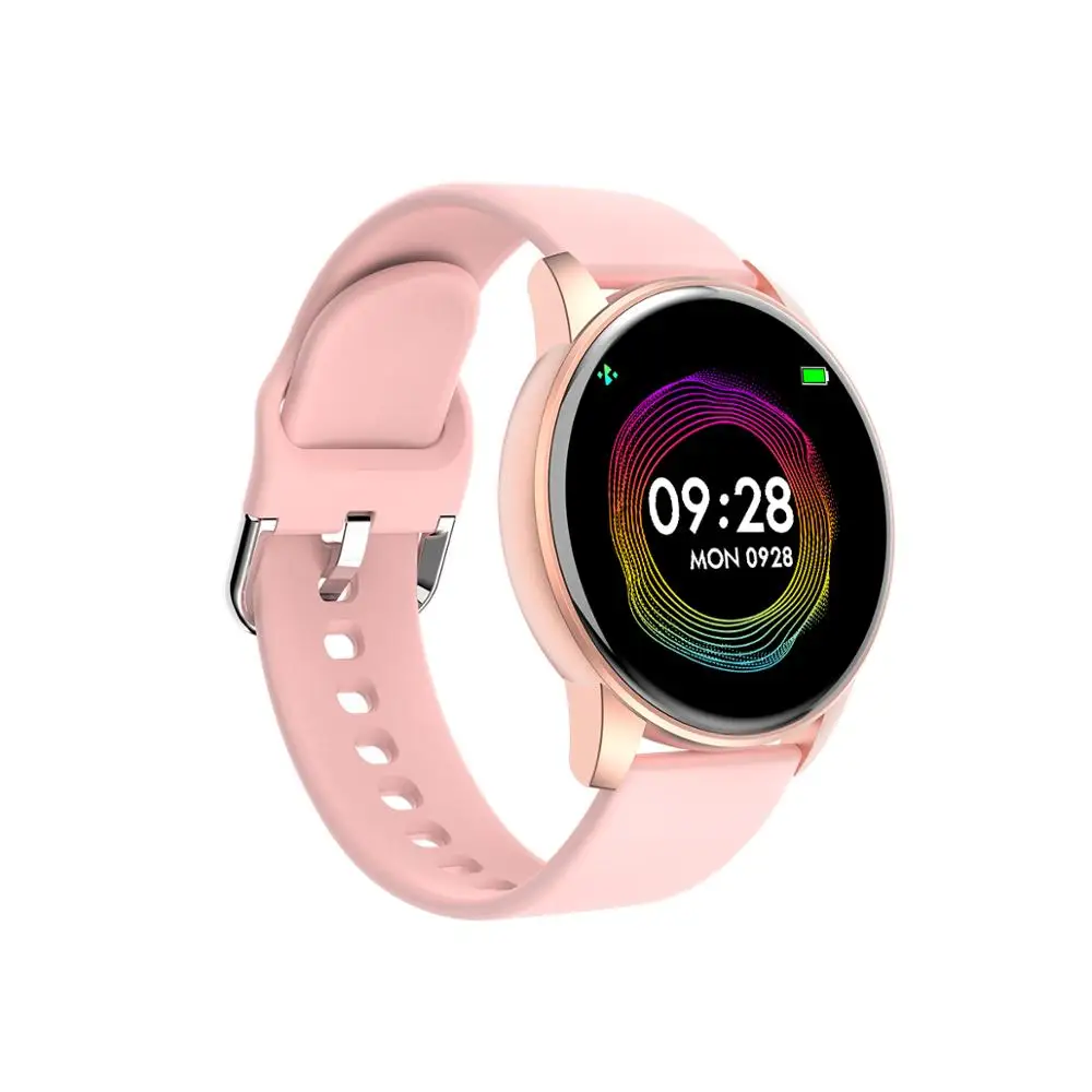 Pink LEMFO Смарт часы Q5 Pro Обновление IP67 Водонепроницаемый кровяное давление сердечный ритм напоминание Сообщения для спортивных часов - Цвет: Pink