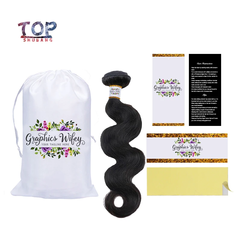 Набор для упаковки волос с логотипом на заказ обертывания и бирки волосы