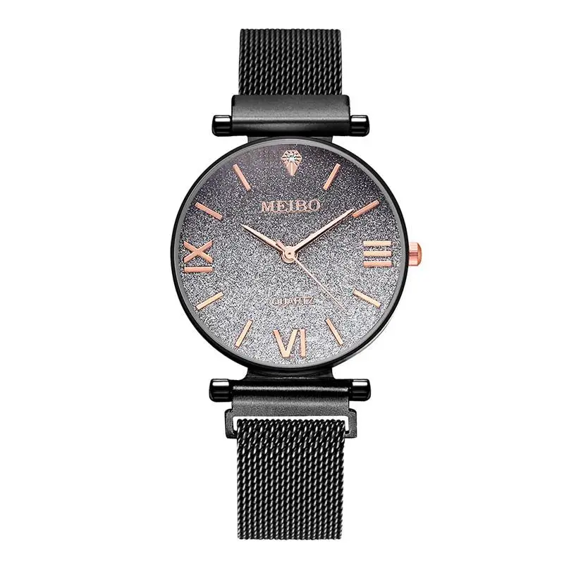 

Women Watch Fashion Wild New Watch Milan Magnet Buckle Luxury Fashion Ladies Geometric Roman Numeral Quartz Movement Watches