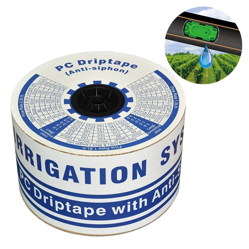 

Оптовая продажа, 500 м/рулон, 16 мм * 0,6 мм Поликарбонат, дриплин с изоляцией давления от сифона, капельная лента, сельскохозяйственное Капельное орошение шланга