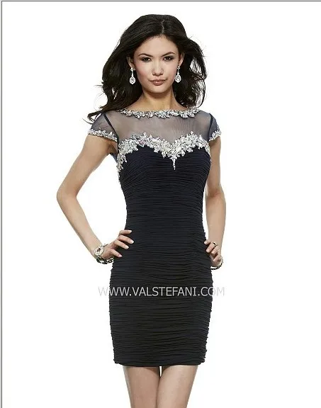 

free shipping 2018 black short vestidos crystal beaded sexy plus size club elegant christmas party prom gown bridesmaid dresses