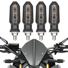 Intermitentes LED ámbar para motocicleta, luces indicadoras de señal de coche para Honda, Suzuki, Kawasaki, Hyosung, Aprilia, 4 Uds.