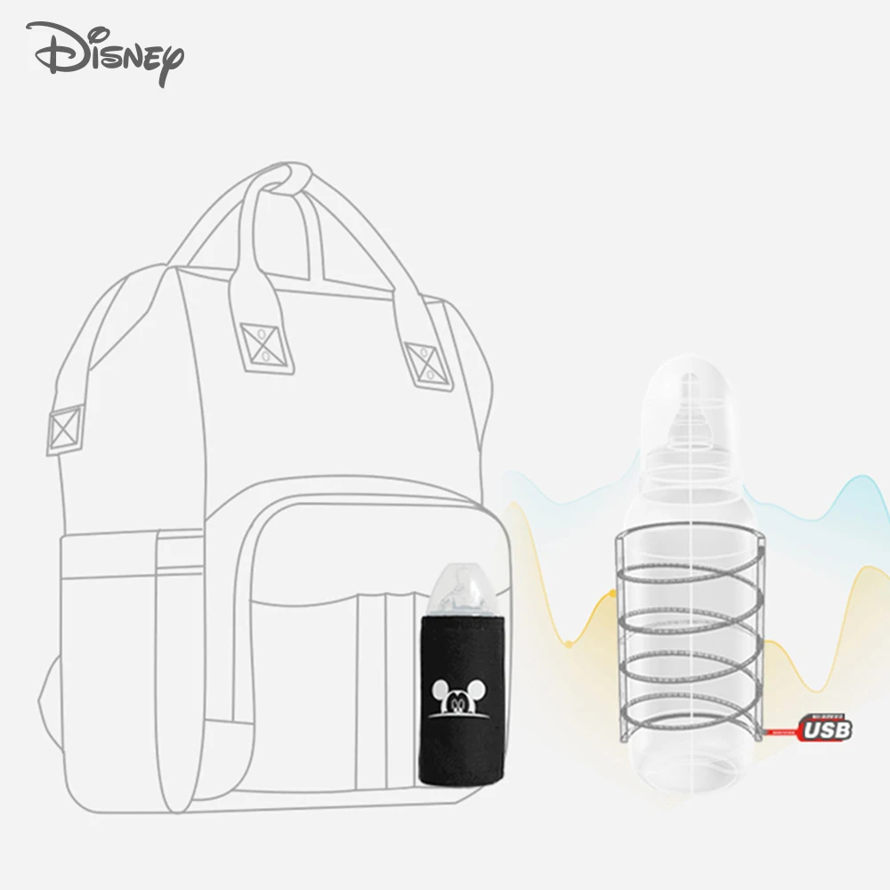 Сумка для подгузников Disney сумка мам детских колясок USB бутылка изоляционная