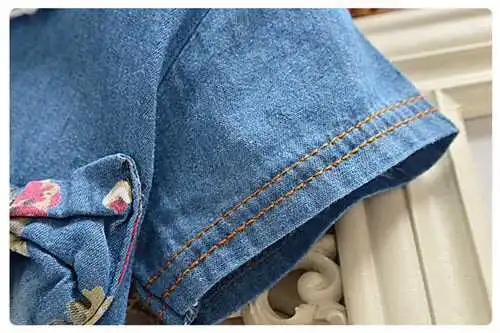 Платье для маленьких девочек Новинка 2019 года летнее джинсовое платье принцессы с