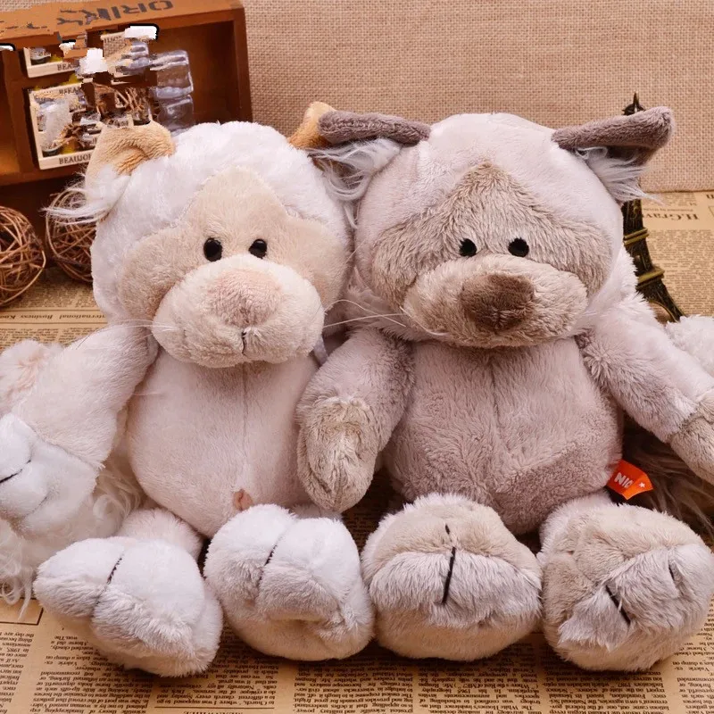 Серый цивета енот кошка набивная плюшевая игрушка Детская кукла подарок из