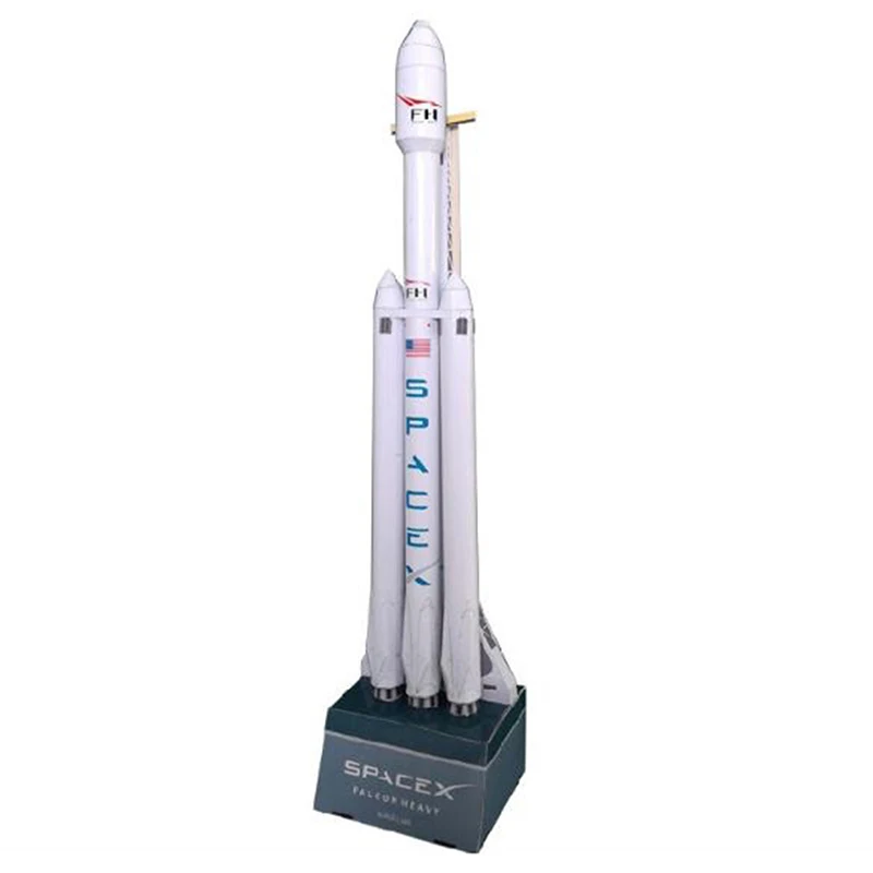 Тяжелая бумажная 3D модель ракеты 1:160 SpaceX Falcon космическая игрушка сделай сам 42 см| |