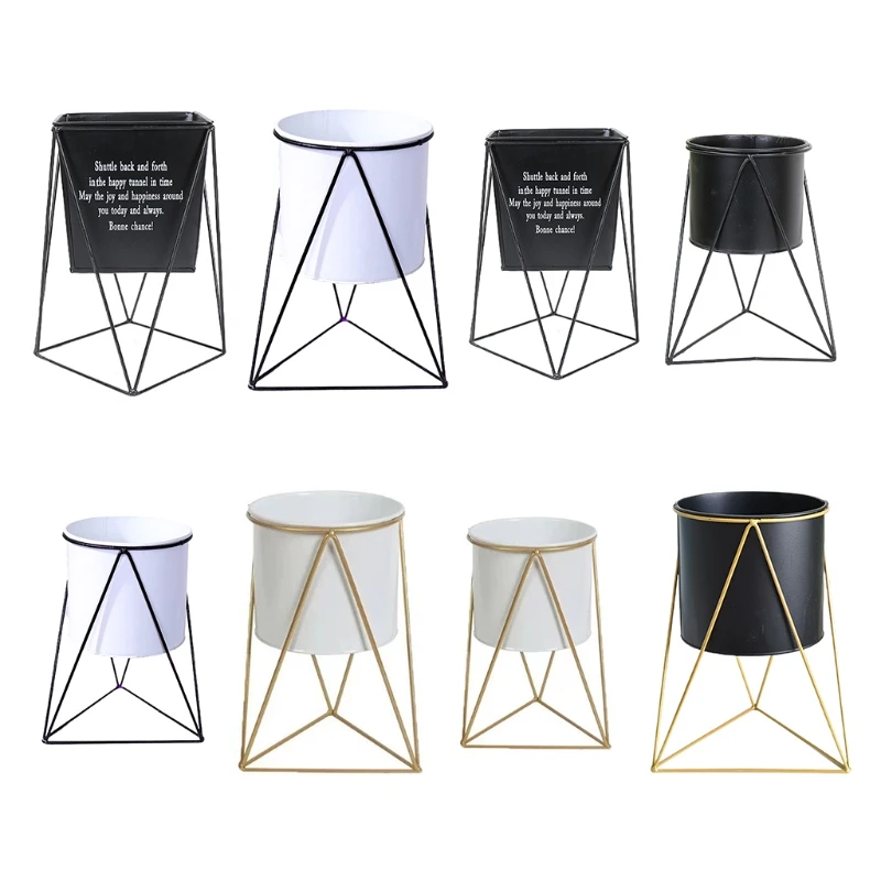 

Plant Stand with Iron Flower Rack Modern Combination Indoor Outdoor Display Flower Holder for Garden Home Yard Balcony Decoratio