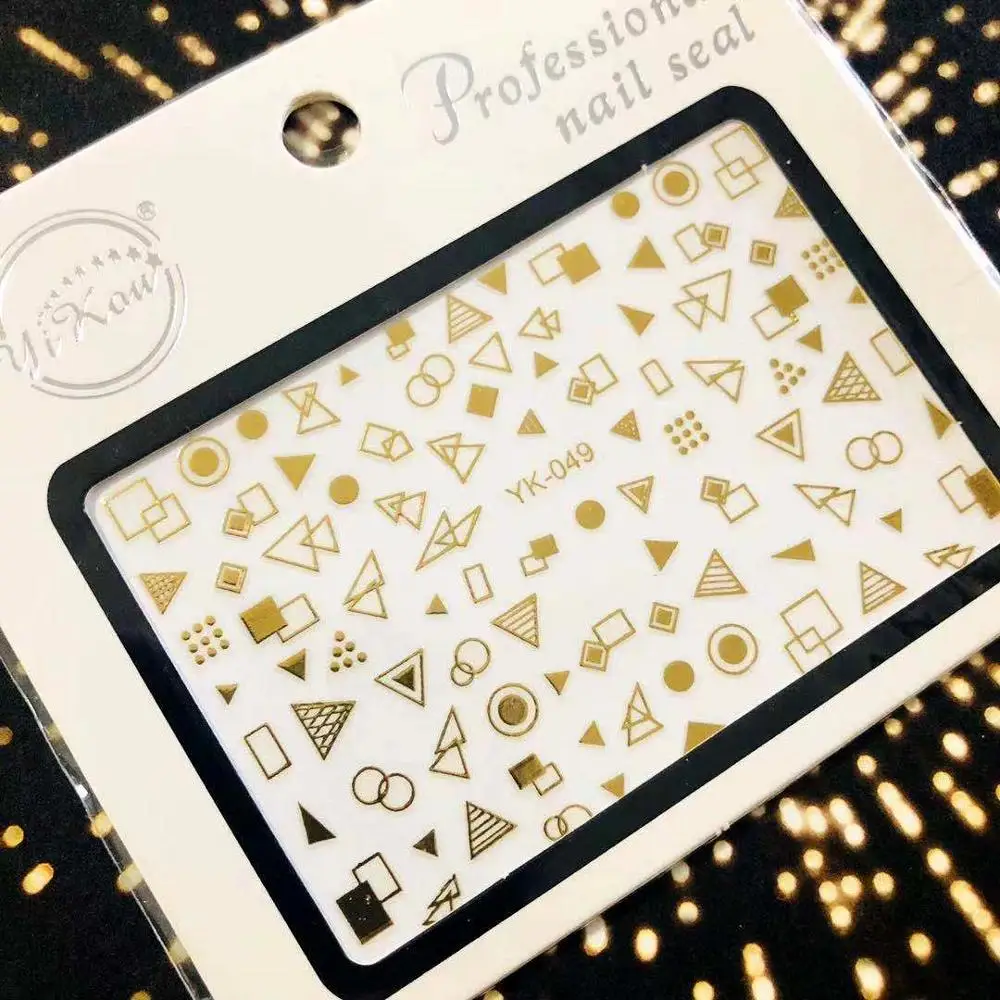 

Newest LSIKA LSK-222 GOLD SILVER SERIES laser designs3d nail art sticker decal MAGICO