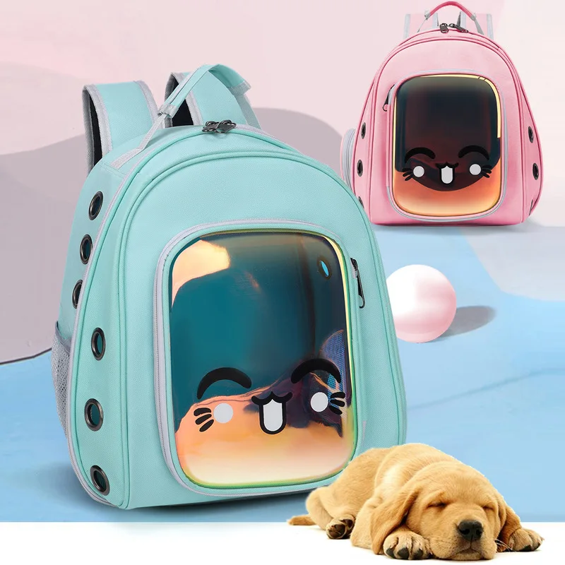 

Воздухопроницаемая Сумка-переноска для домашних животных, сумка для кошек и собак, переносной рюкзак для путешествий на открытом воздухе, к...