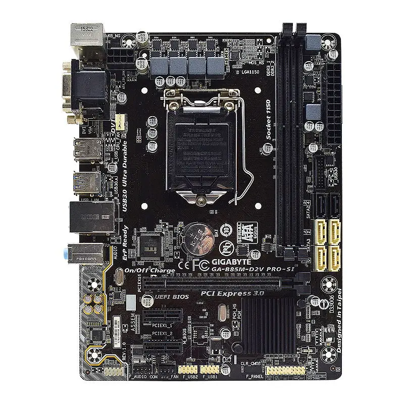 

Для материнских плат GigabyteGA-B85M-D2V PRO-SI LGA 1150 DDR3 для Core i7i5i3 cpus16GB PCI-E 3,0 USB3.0 PCI-E 3,0 USB3.0 Micro ATX