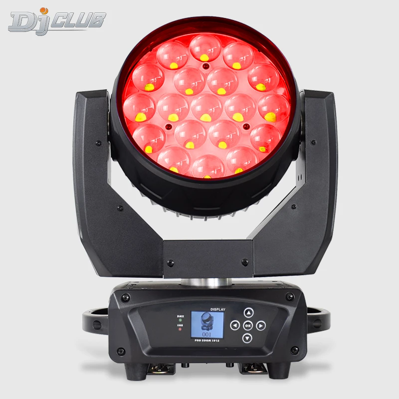 

Aura 19X15W RGBW 4In1 Led Beam Wash Moving Head Light With Backlight Lyre Zoom Function Stage Light For Dj Disco Bar Club Church
