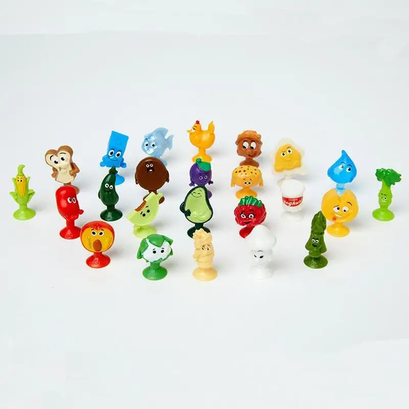 Мини Ультразвуковой овощей Stikeez присоски игрушки для малышей может занять от 10 до