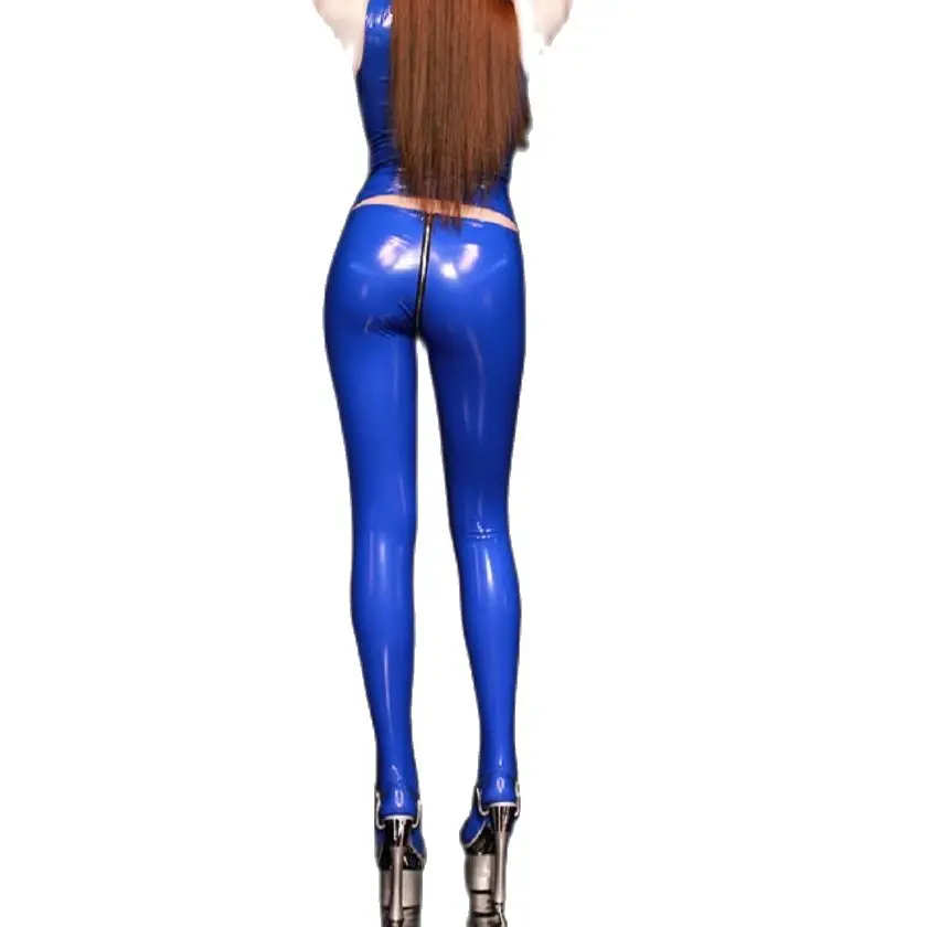 Латексные блестящие леггинсы с застежкой-молнией цвет в ассортименте | Женская