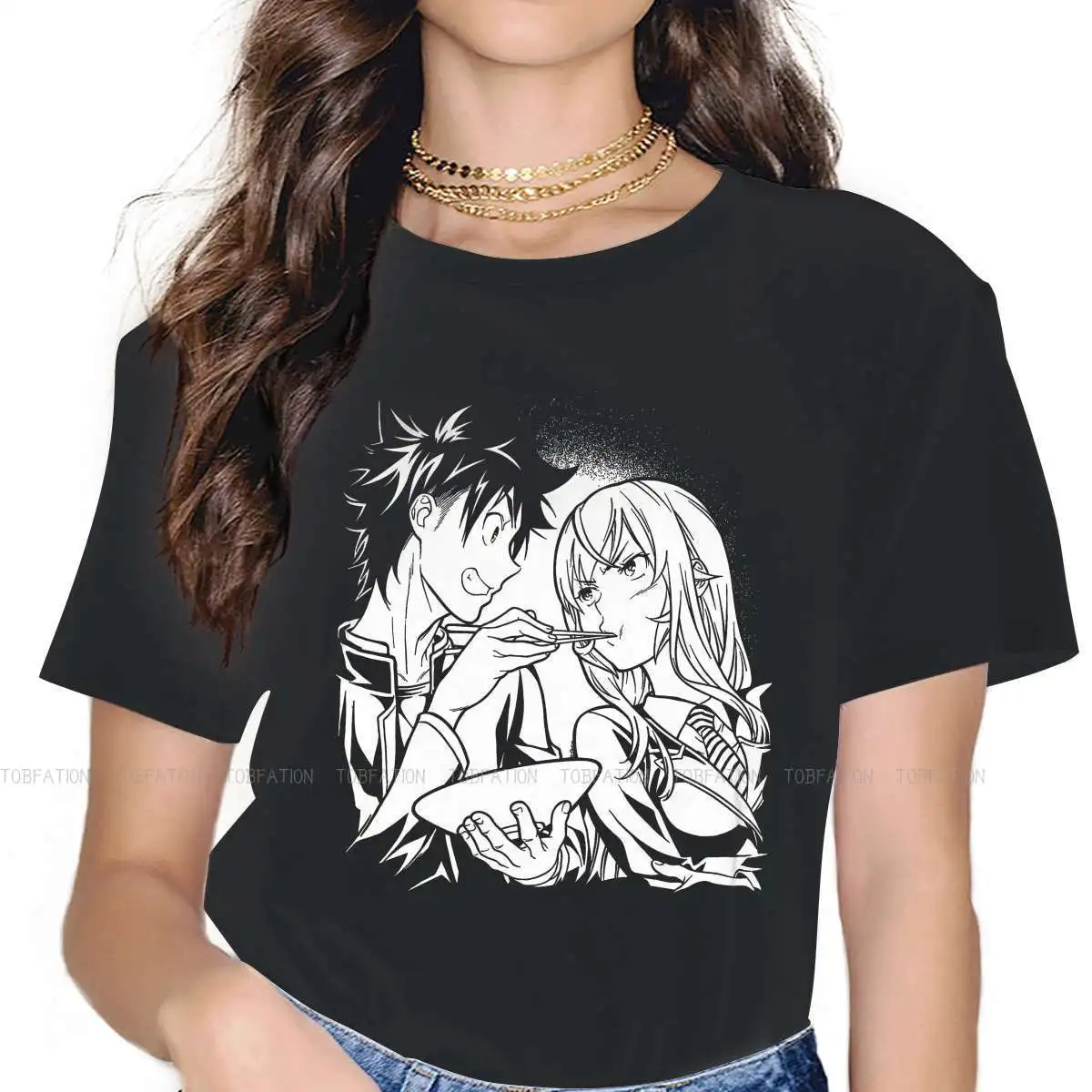 

Модная футболка в стиле Харадзюку с принтом из аниме «пищевые войны», Shokugeki No Soma, футболка для отдыха, женская футболка, уникальная Подарочна...