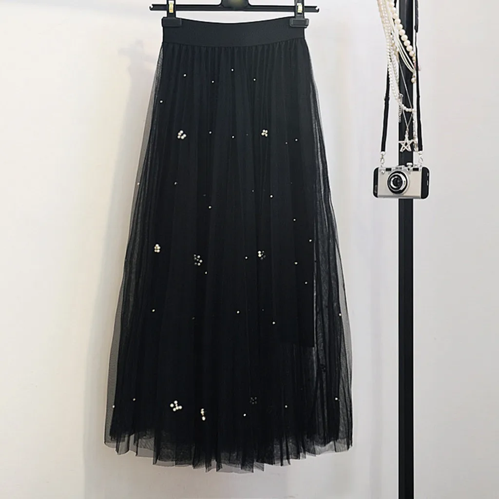 Юбка пачка Женская плиссированная средней длины стильная эластичная