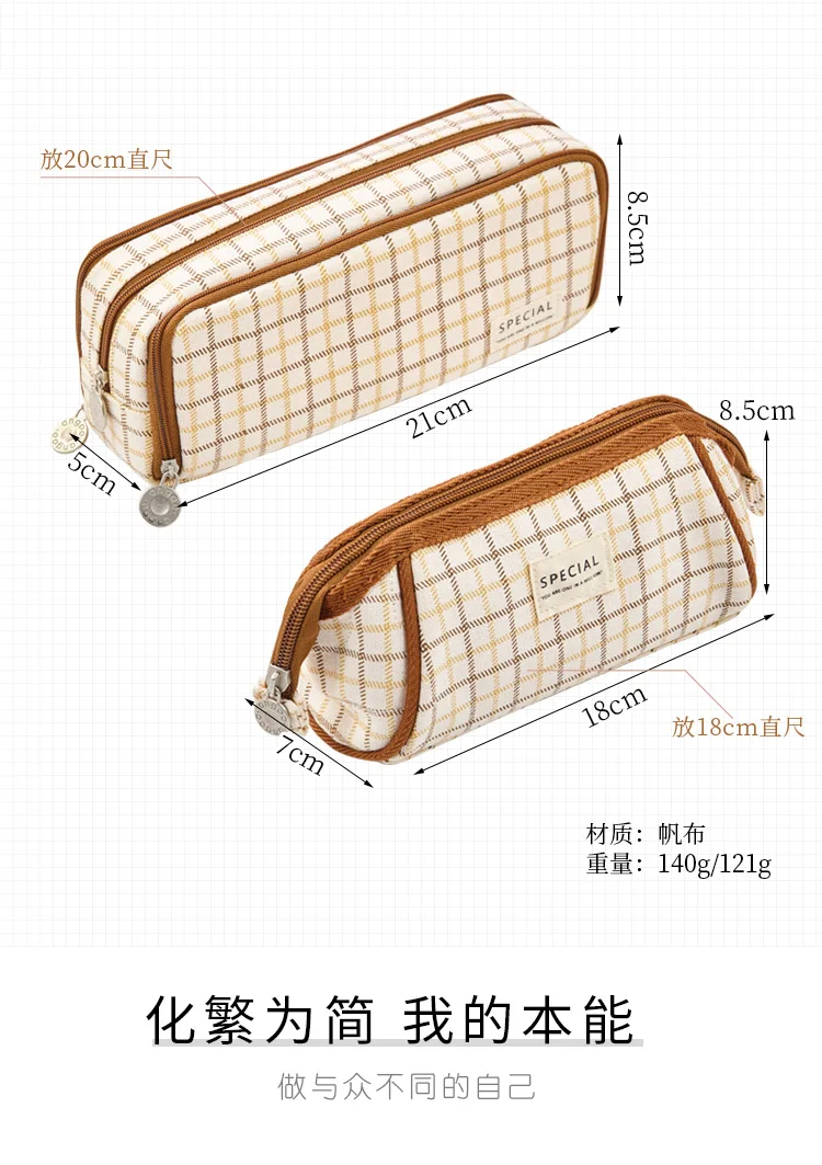 

Large Capacity Pencil Case Canvas Pencilcase School 40Pcs Pen Case Supplies Pencil Bag School Box Pencil