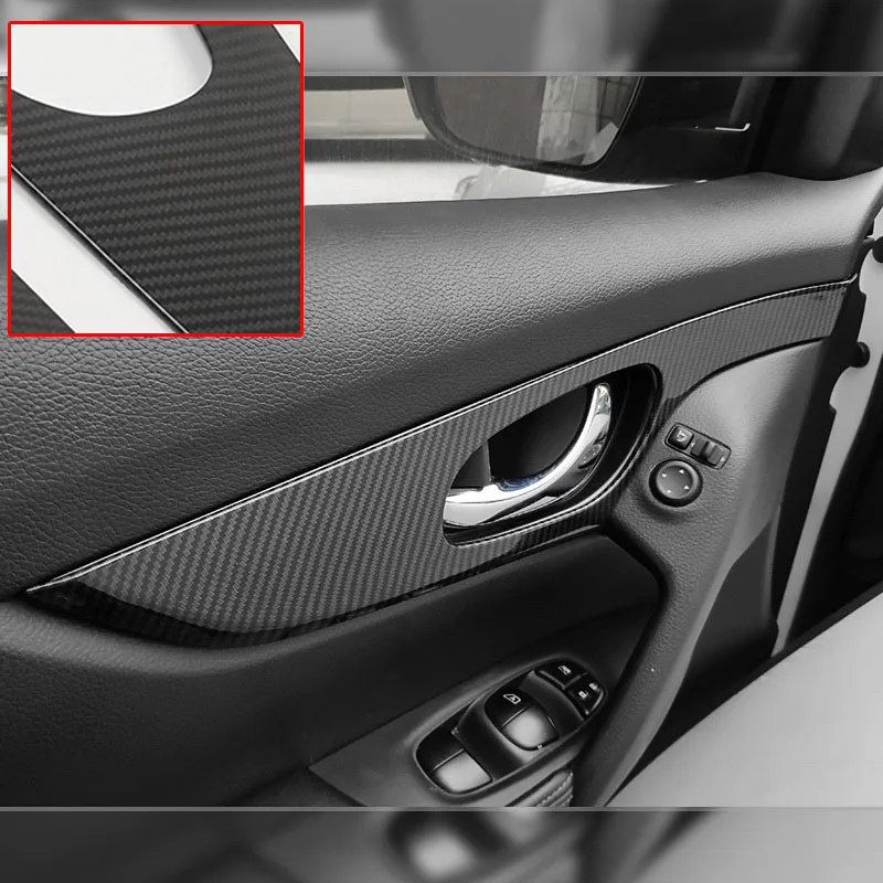 

4 шт. для Nissan Rogue 2014-2021 x-trail внутренняя дверная ручка декоративная рама