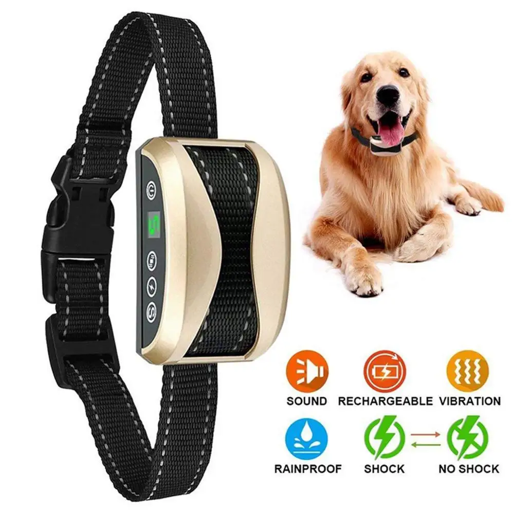 

Pet Dog Anti Bark Collar Stop Barking Dog Training Collars Safe & Pain Free Training Collar Rechargeable Waterproof For All Dogs