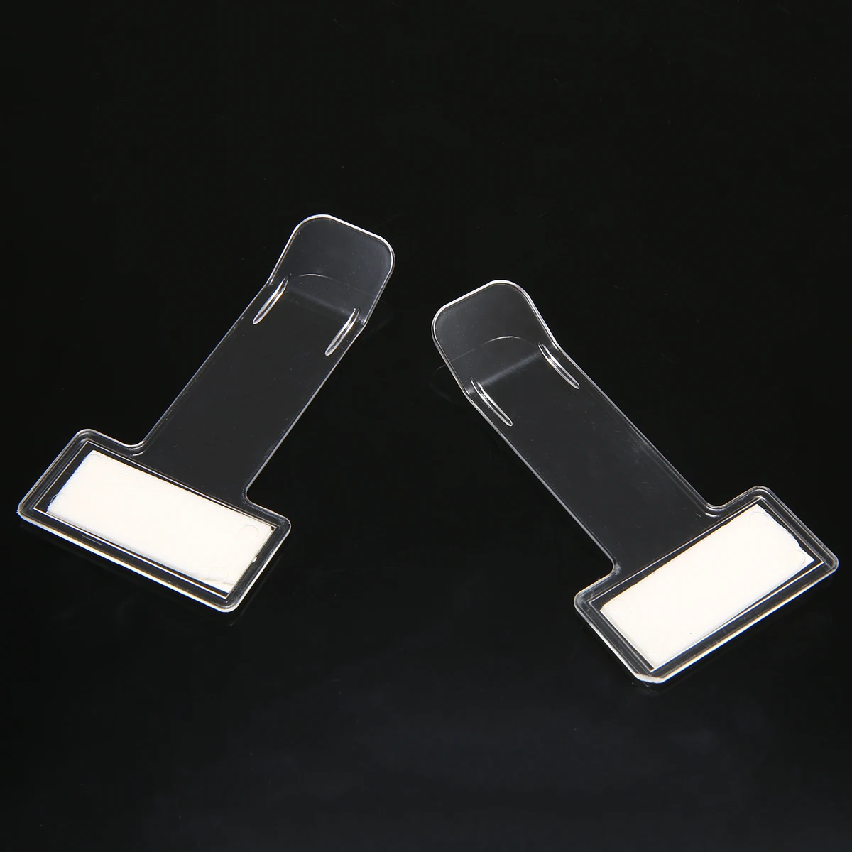 

New Arrival 2pcs Auto Car Ticket Folder Mini T-shape Transparent Environmentally Ticket Folder Car Holder Mount