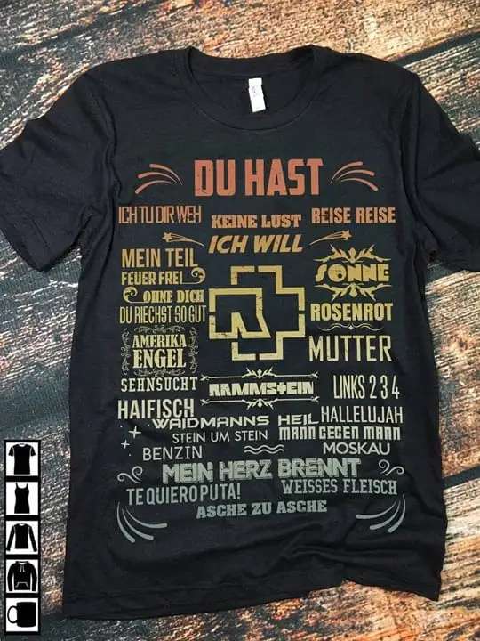 Футболка Du Hast Ich Tu Dir Weh Keine Lust Reise Will Meun Teil|Мужские футболки| |