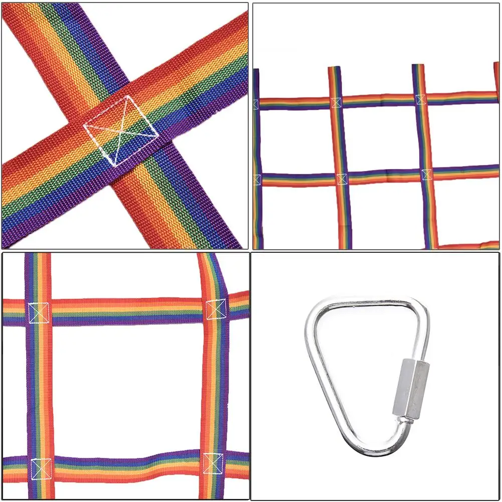 

90*48 Inch Children Climbing Cargo Net Heavy Duty Nylon Climbing Net Rope Ladder For Kids Outdoors Playground Garden Play