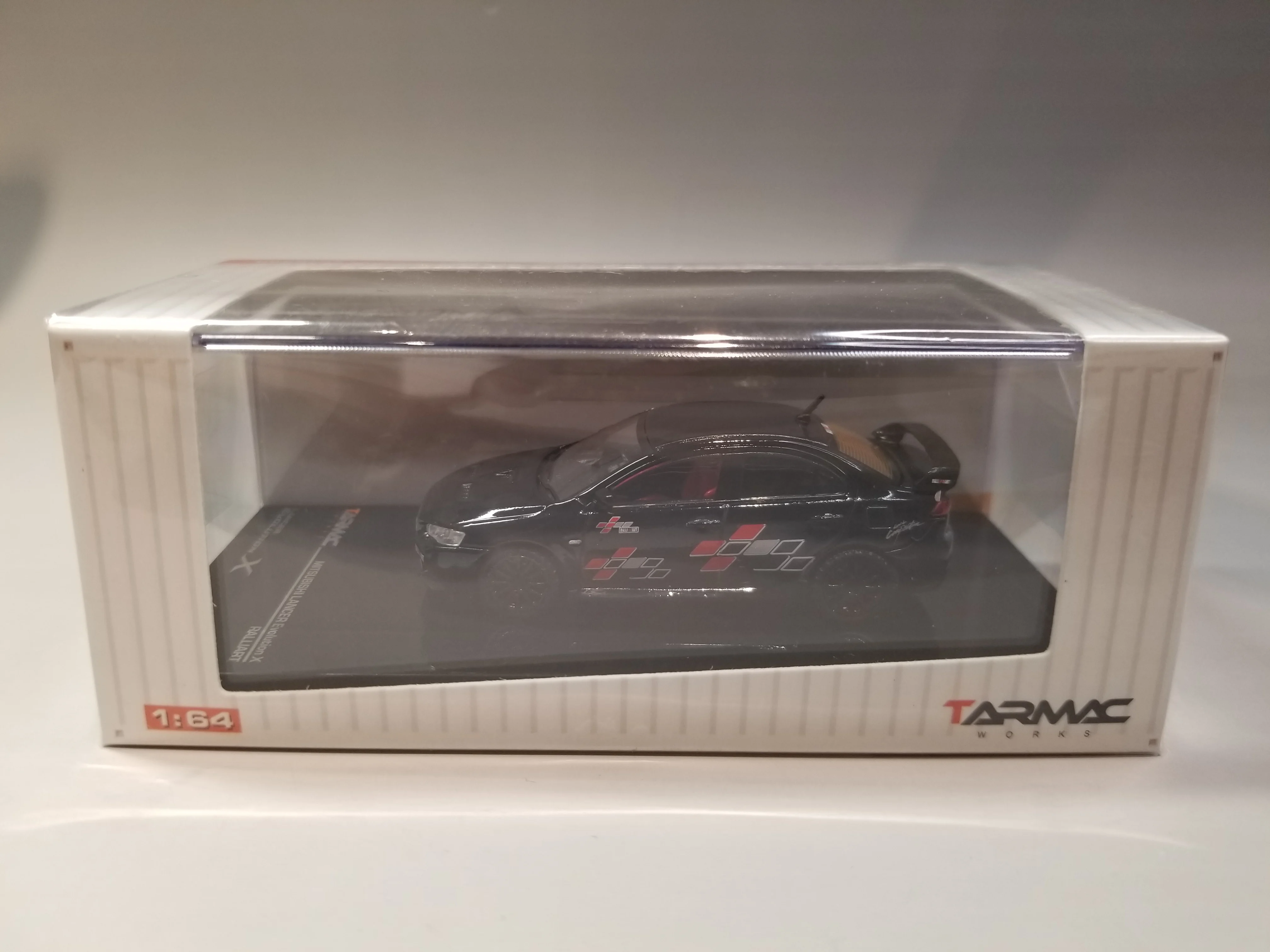 

Tarmac Works 1/64 Mitsubishi Lancer Evolution X Ralliart T64-004-REB Die Cast Model Car Collection Limited
