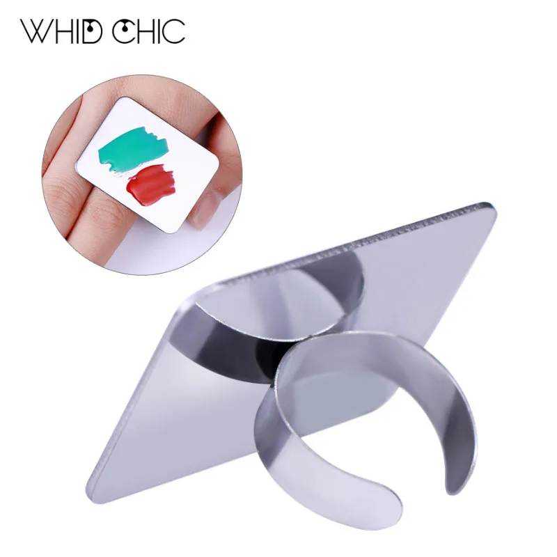 Белая шикарная цветная Палитра с кольцом на палец акриловая УФ гель