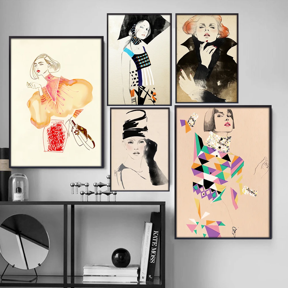 Картина на стену холсте модная Северная картина для девочек плакат картины