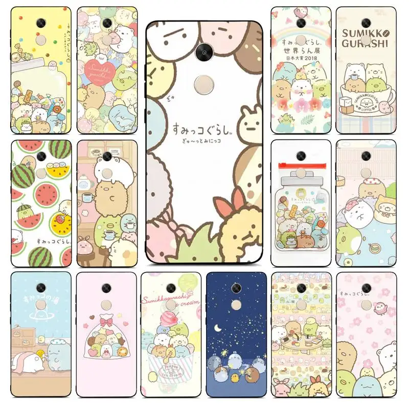 MaiYaCa Kawaii sumikko gurashi DIY окрашенный блестящий чехол для телефона RedMi note 4 5 6 7 5a 8 8pro xiaomi mi