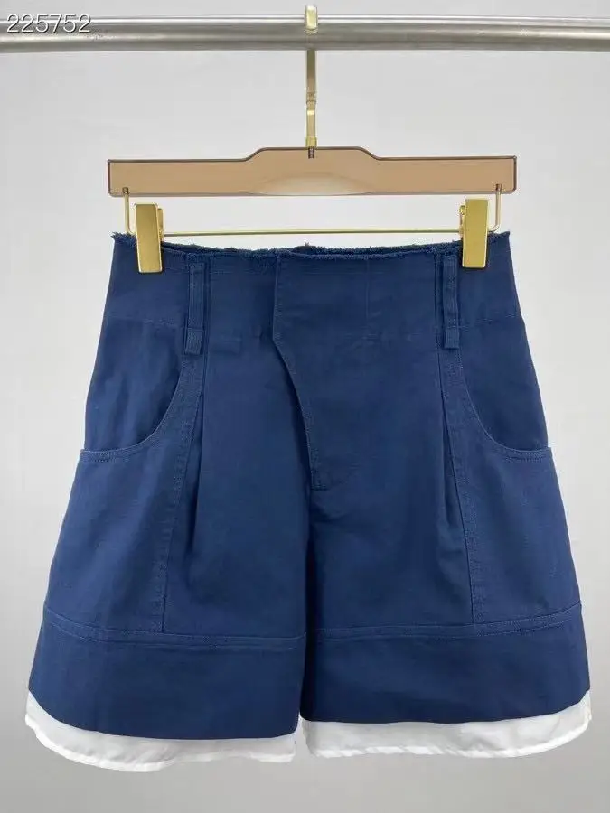 

Design Streetwear Mini Shorts Women 2021 Autumn Runway New High Waist Casual Color Patchwork Ladies Shorts